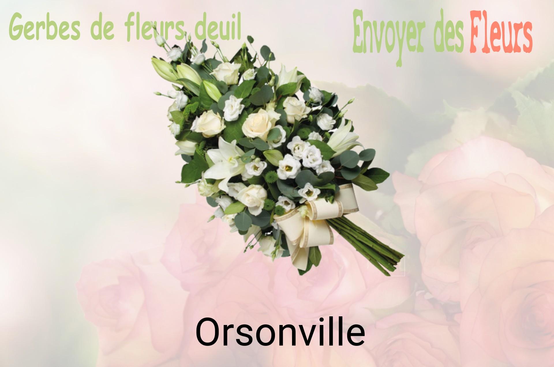Gerbe de fleurs de deuil livrée à Orsonville